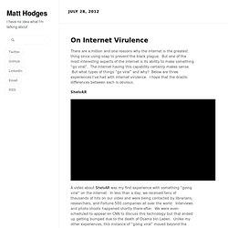 On Internet Virulence