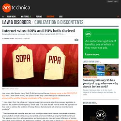 Internet wins: SOPA and PIPA both shelved