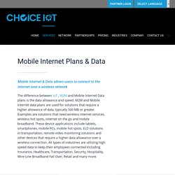 Mobile Internet Plans & Data Plans over Wireless Network