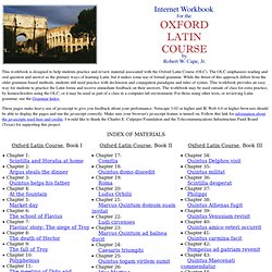 Internet Workbook for the Oxford Latin Course
