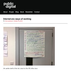 Internet-era ways of working – Public Digital