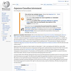 Japanese Canadian internment