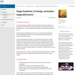 Internship offer Graphiste, UI design, animation - stage/alternance - Palaiseau (91) - Terebris Games (January 2021)