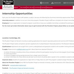 Internship Opportunities