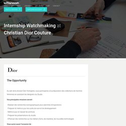 Internship Watchmaking – leManoosh