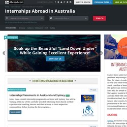 Intern Abroad in Australia - 2015