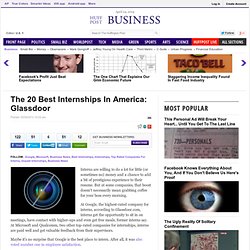 The 20 Best Internships In America: Glassdoor