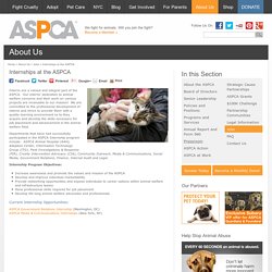 Internships at the ASPCA