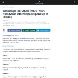 12,000+ work from home internships