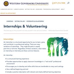 Internships & Volunteering