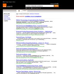 ndition interperate compliance - Orange Web Search