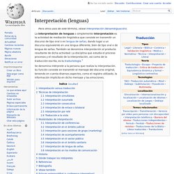 Interpretación (lenguas)