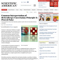 Common Interpretation of Heisenberg's Uncertainty Principle Is Proved False