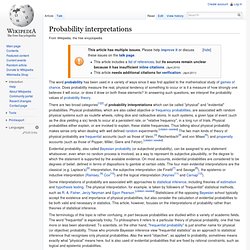Probability interpretations