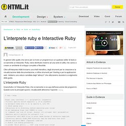 L'interprete ruby e Interactive Ruby