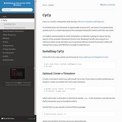 CyCy — Building an Interpreter With RPython 0.1.0 documentation