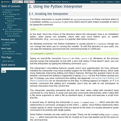 2. Using the Python Interpreter
