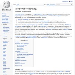 Interpreter (computing)