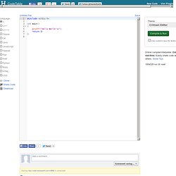 Online Compiler/Interpreter