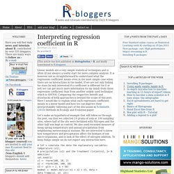 Interpreting regression coefficient in R