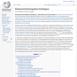 Enhanced interrogation techniques, wikipedia