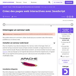 Interrogez un serveur web - Créez des pages web interactives avec JavaScript