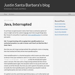 Java, Interrupted - Justin Santa Barbara's blog
