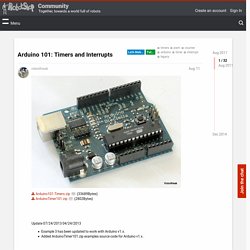 Arduino 101: Timers and Interrupts - Let's Make Robots / Tutorials - RobotShop Community