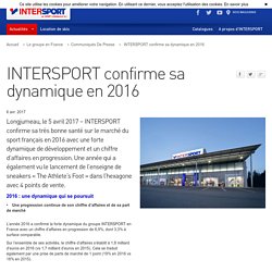 INTERSPORT confirme sa dynamique en 2016