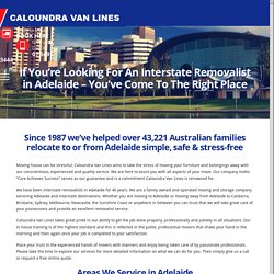 Interstate Removalist Adelaide - Best Relocation Services in Adelaide