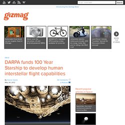 DARPA funds 100 Year Starship to develop human interstellar flight capabilities