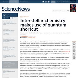 Interstellar chemistry makes use of quantum shortcut