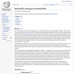 Interstellar nitrogen monohydride