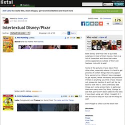 Intertextual Disney/Pixar list