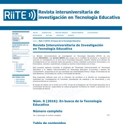 Revista Interuniversitaria de Investigación en Tecnología Educativa