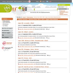 VTNI 27 - Fiches horaires : Horaires Hiver 2018 / 2019 - Lignes interurbaines départementales