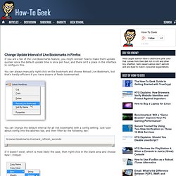 Change update interval of Live bookmarks in Firefox
