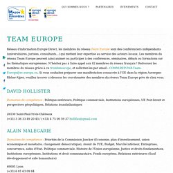 Intervenants locaux sur l’Union européenne – Maison des Européens Lyon