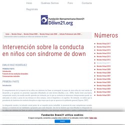 Intervención sobre la conducta en niños con síndrome de down - Fundación Iberoamericana Down21
