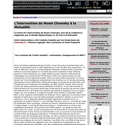 L’intervention de Noam Chomsky à la Mutualité