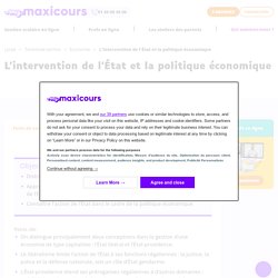 L'intervention de l'État et la politique économique