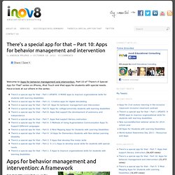 Part 10: Apps for behavior management and intervention