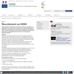 GIGN groupe d'intervention de la gendarmerie nationale - Recrutement au GIGN