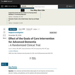 decision-making about artificial feeding in end-of-life care literature review