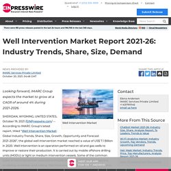 Well Intervention Market Report 2021-26: Industry Trends, Share, Size, Demand
