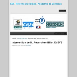 Intervention de M. Reverchon-Billot IG EVS