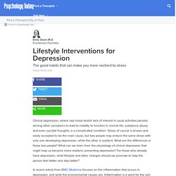 Lifestyle Interventions for Depression