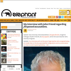 My interview with John Friend regarding jfexposed accusations