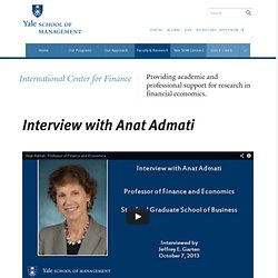 Interview with Anat Admati
