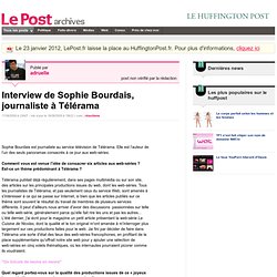 Interview de Sophie Bourdais, journaliste à Télérama - adruelle sur LePost.fr